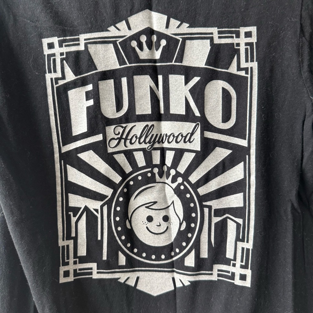 5/$25 Funko‎ Hollywood Black and Silver Graphic Tee